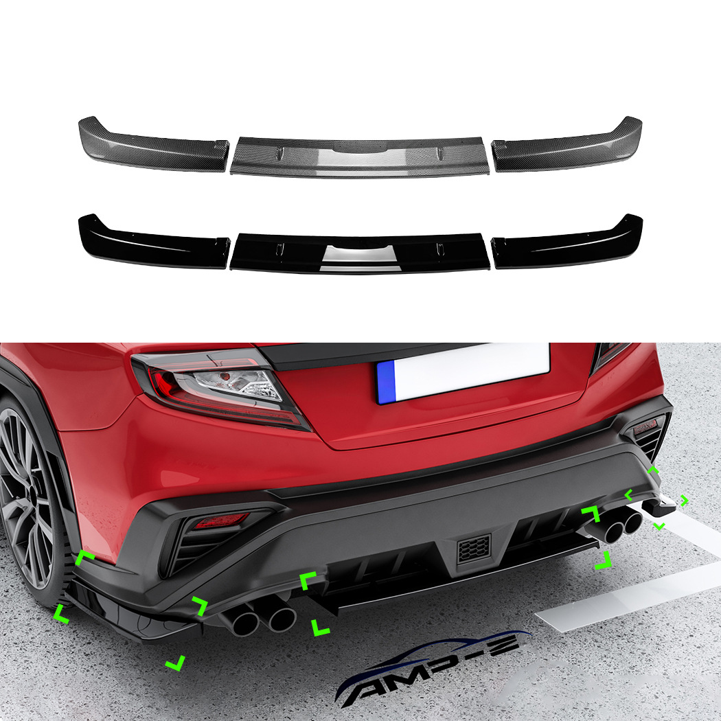 สปอยเลอร์ด้านหลัง Valance ด้านข้างกระโปรง Diffuser Body Kit สําหรับ Subaru WRX STI VB