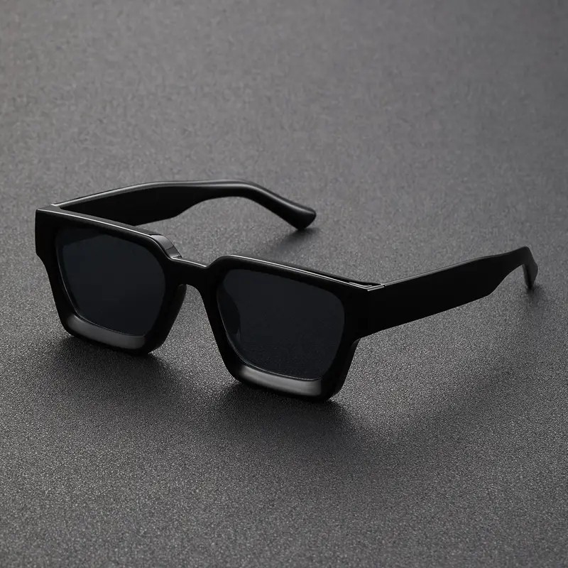 แว่นกันแดดทรงสี่เหลี่ยมย้อนยุคแว่นตาส่วนบุคคลอินเทรนด์ป้องกัน UV400 แฟชั่น unisex