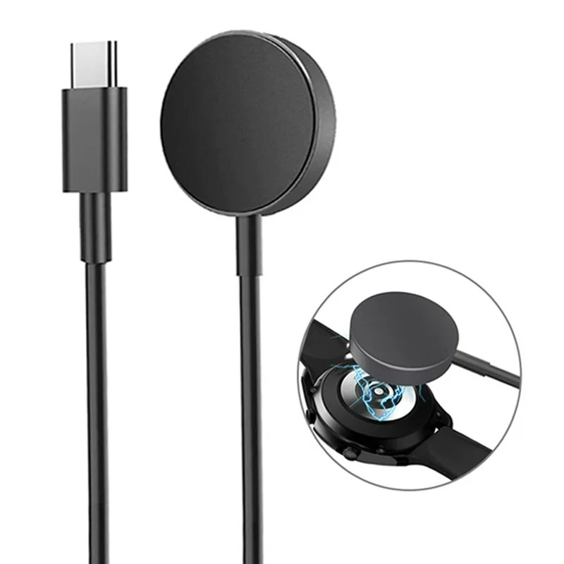 USB-C แท่นชาร์จไร้สายแบบแม่เหล็กแบบพกพาสําหรับ Samsung Galaxy Watch 8/7/6/5 Pro 4