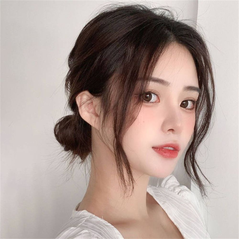 1 คู่/เซ็ต วิกผมหน้าม้าข้างจําลองน่ารักหวาน ผู้หญิงแฟชั่น กิ๊บติดผมเสริมผมไร้รอยต่อมองไม่เห็น - รูปที่ 4