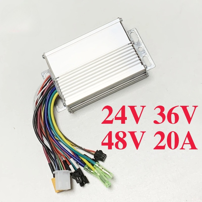 ตัวควบคุมมอเตอร์ไร้แปรง 24V 36V 48V 20A โหมดสามแบบ คลื่นไซน์เวฟ 350W 500W สําหรับ KUGOO M4 E-Bicycle