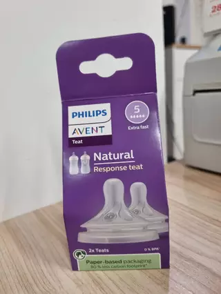 Philips AVENT จุกนม Natural Response ซิลิโคน จุกเสมือนเต้านม สำหรับ 3-9 เดือน ระดับ 4/5/6 แพ็ค 2 ชิ้น