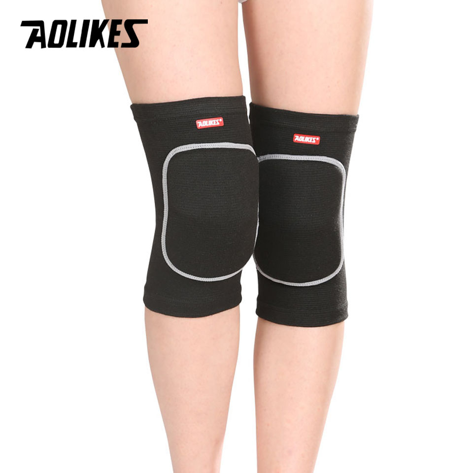 AOLIKES เหมือนกัน แผ่นรองเข่าฟองน้ําหนา 1 คู่รองรับสําหรับเล่นเทนนิสโยคะเต้นรําฟุตบอล