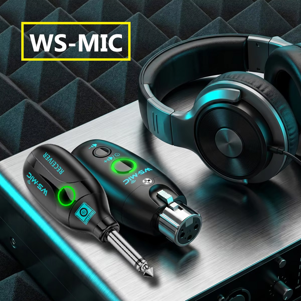 WS MIC Professional แบบไดนามิก MIC เครื่องส่งสัญญาณ Dual รุ่น 1TX 1RX 2TX 1RX 2.4G ป้องกันการรบกวนชา
