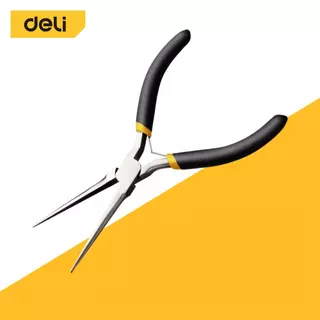 คีมปากแหลมขนาดเล็ก DELI ขนาด 6 นิ้ว เครื่องมือความแม่นยําทรงพลัง กะทัดรัด เหมาะสําหรับซ่อมอิเล็กทรอนิกส์ และงานประดิษฐ์ DIY