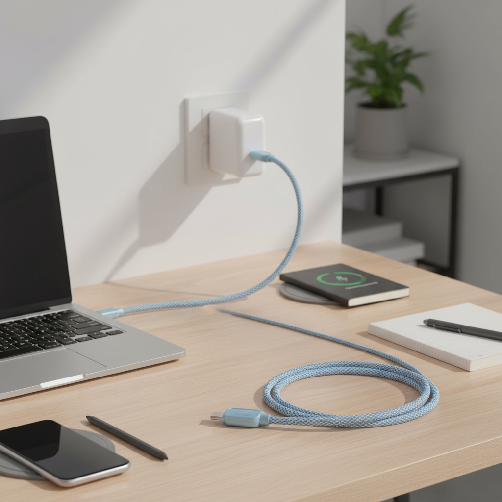 สายชาร์จ USB-C เป็น USB-C Essager 100W PD ชาร์จเร็ว สําหรับ iPh, MacBook, Pad