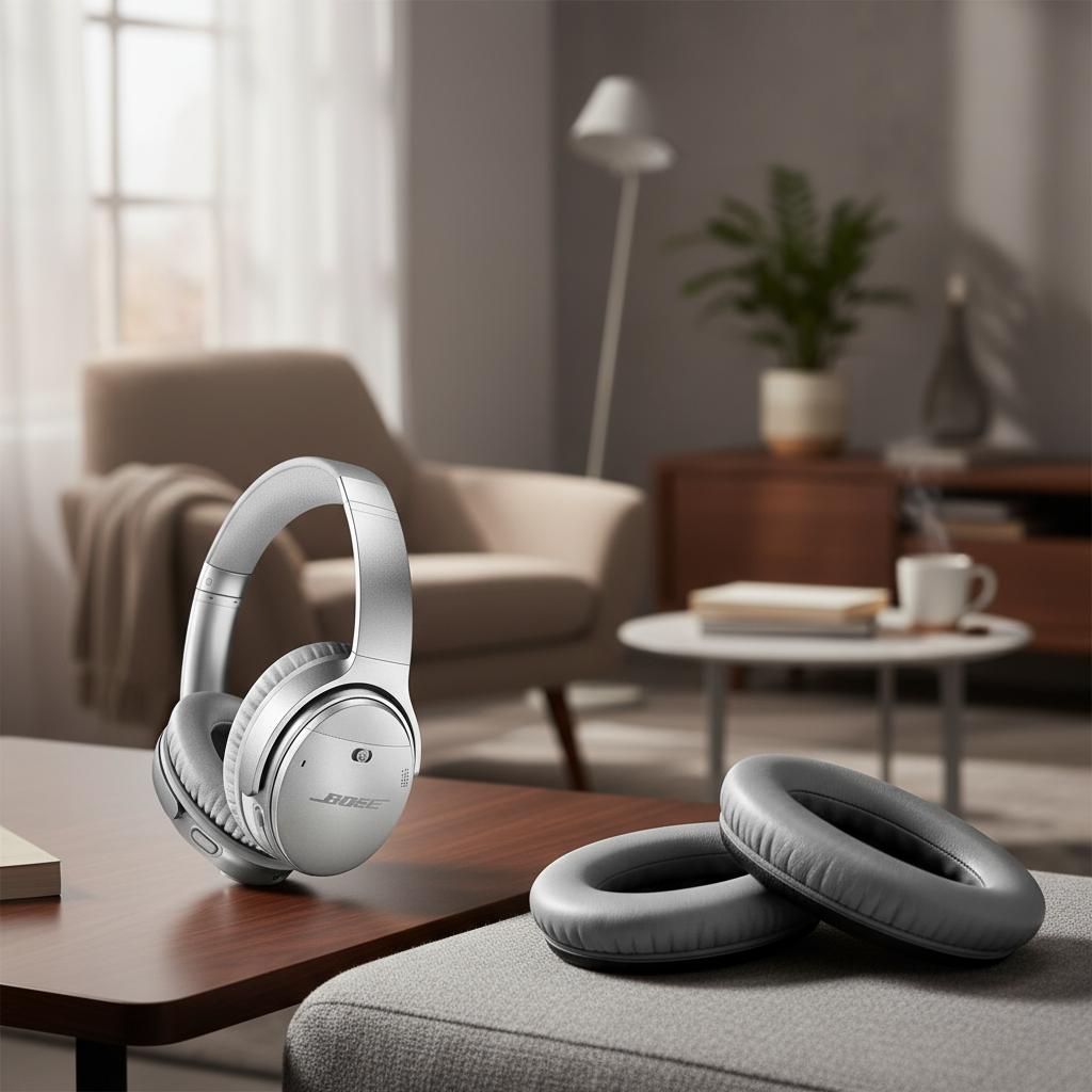 แผ่นรองหูฟังที่สะดวกสบายสําหรับเปลี่ยนสําหรับหูฟัง Bose QuietComfort 35 (QC35) และ QuietComfort 35 I