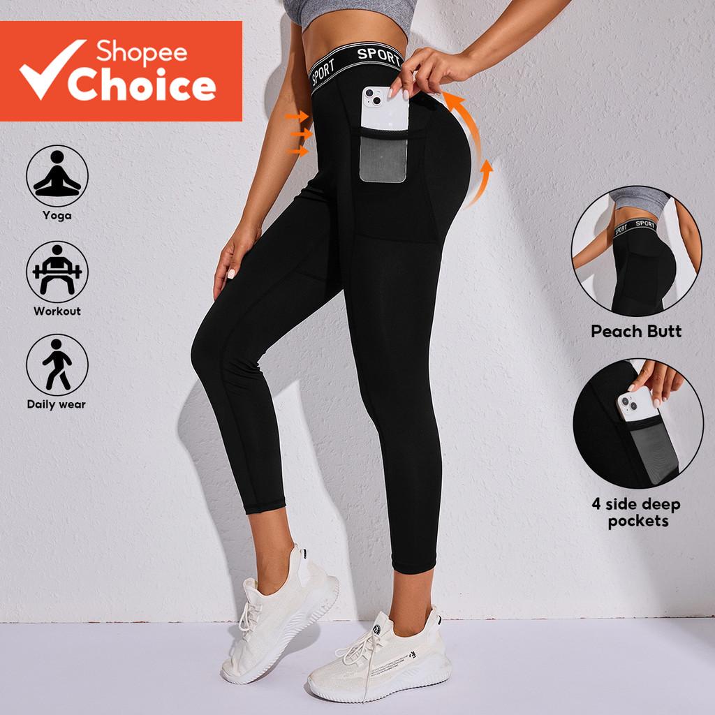 กางเกงเลกกิ้งกีฬาแบบมีกระเป๋าข้าง BR17-OCT24-B-3-SLB17BR265