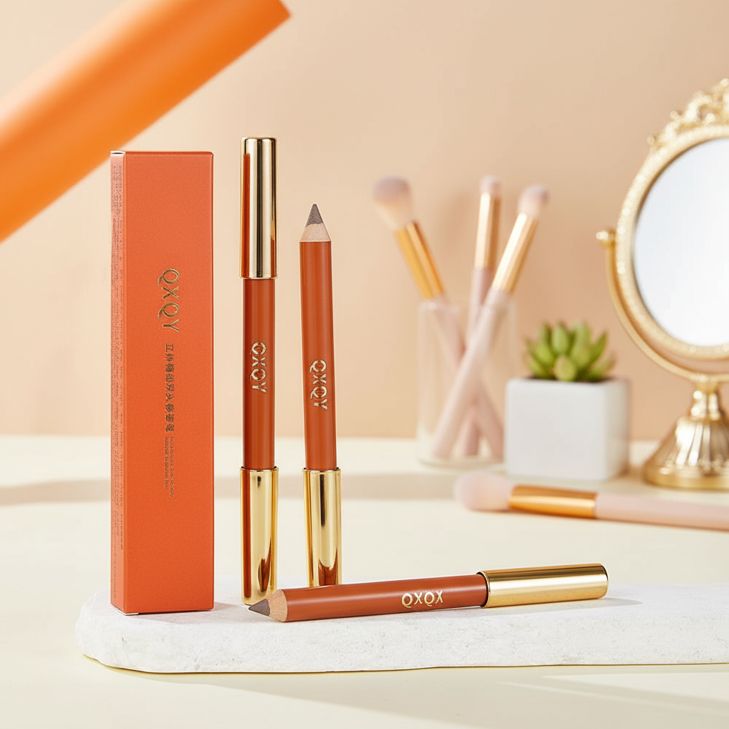 QXQY ปากกาคอนทัวร์ 2 หัว 3D กันน้ํา แท่งบรอนเซอร์ ติดทนนาน เนื้อเนียนนุ่ม