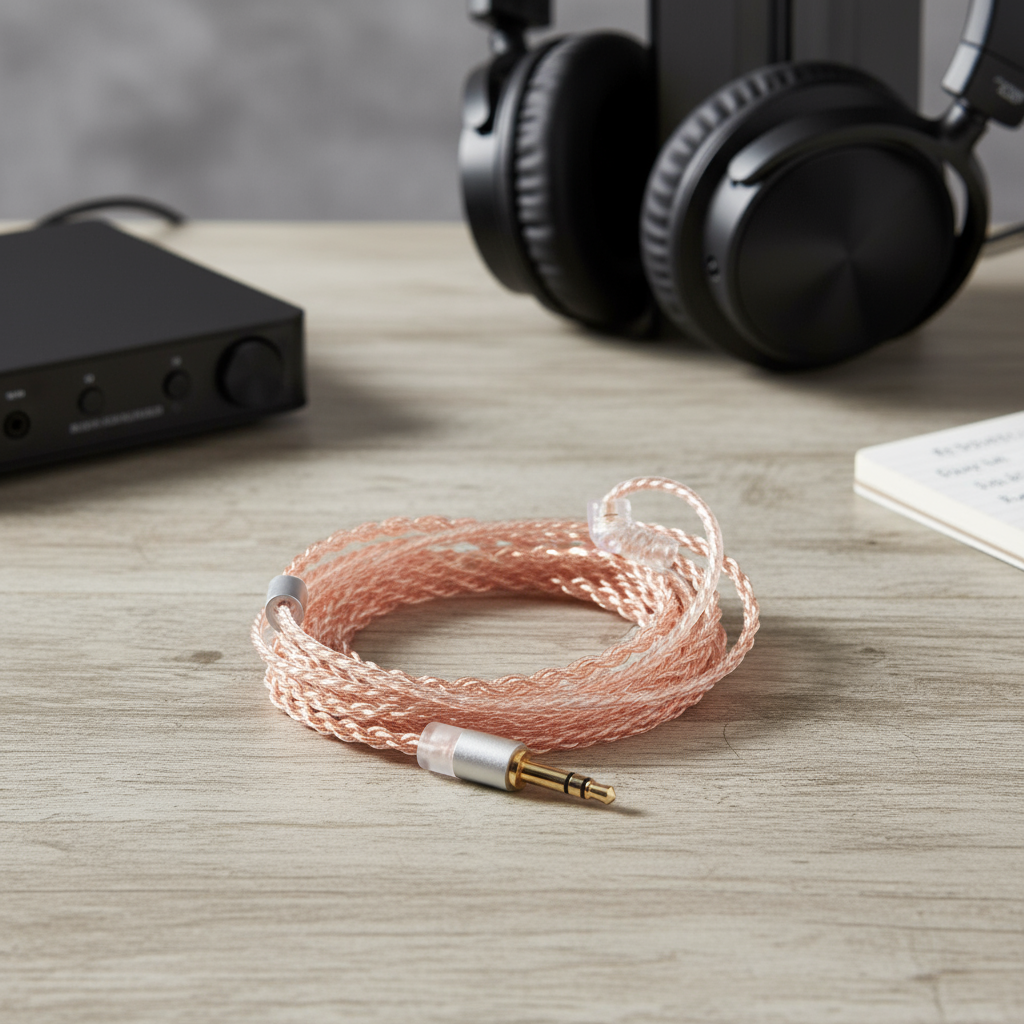 สายเคเบิลเปลี่ยน KBEAR 2PIN MMCX QDC TFZ IEM 4 แกน สายทองแดงบริสุทธิ์ พร้อมปลั๊ก 3.5 มม. สําหรับ KZ ZST ZSN PRO X EDX PRO ZS10 PRO DQS AS10 CCA CRA C10 KS1 KS2