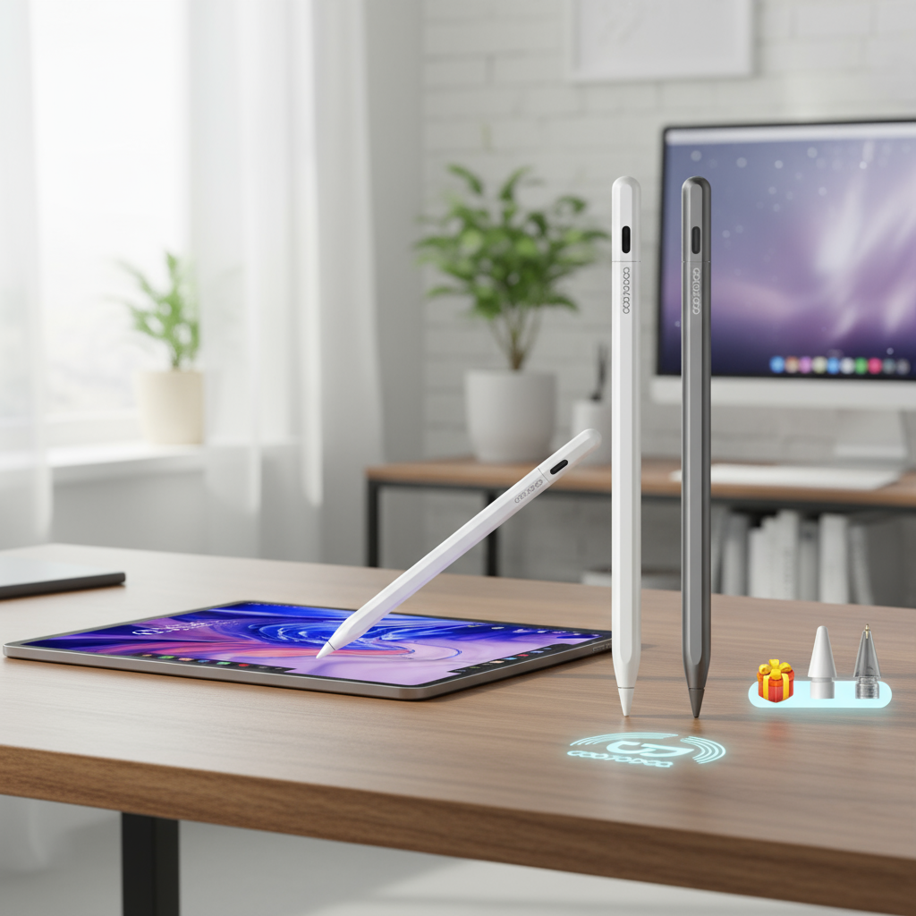 Goojodoq GD14 Pen 2025 - ปากกาสไตลัสที่รองรับ iPad พร้อม Find My และคีย์ลัดกําหนดเอง สําหรับ Mini 5/