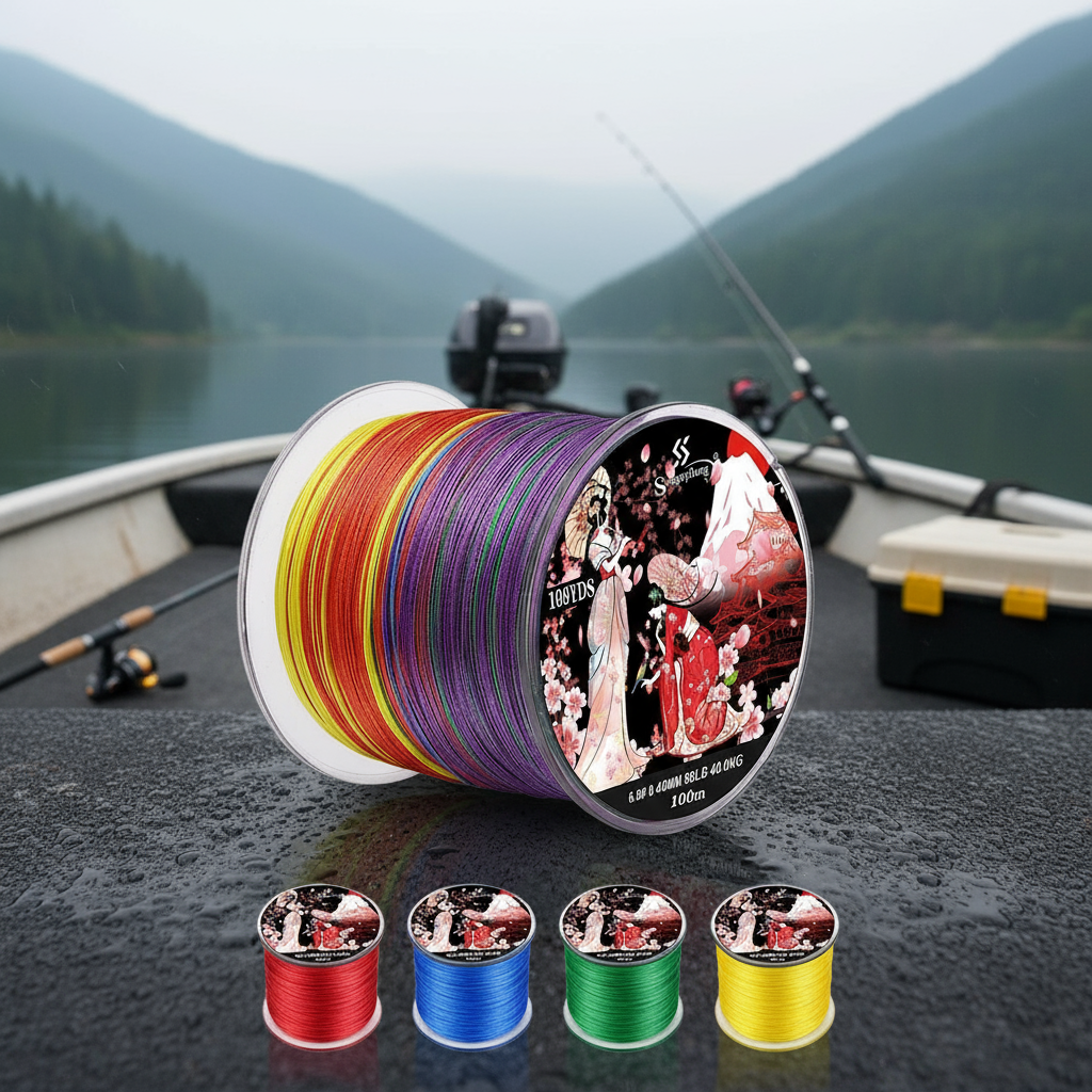 Sougayilang X8 สายเอ็นถัก PE, 8 เส้น, 100 เมตร, เบอร์ 0.6# ถึง 6.0# (22-88LB), แข็งแรงพิเศษ, ใช้ได้ท