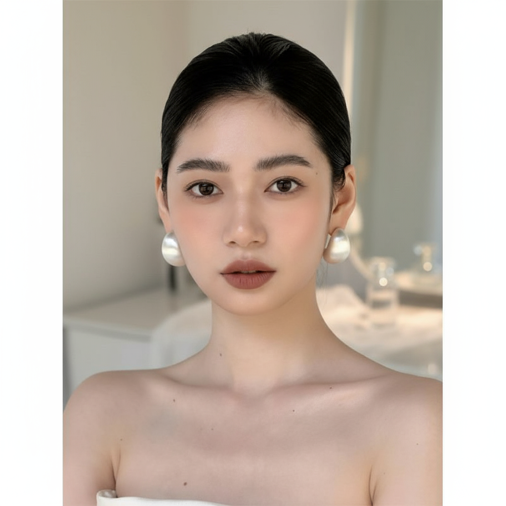ต่างหูเงินประดับเพชรดีไซน์รูปพระจันทร์ครึ่งเสี้ยว ไม่หมองและไม่ก่อให้เกิดอาการแพ้ เหมาะสําหรับสวมใส่แบบมินิมอล
