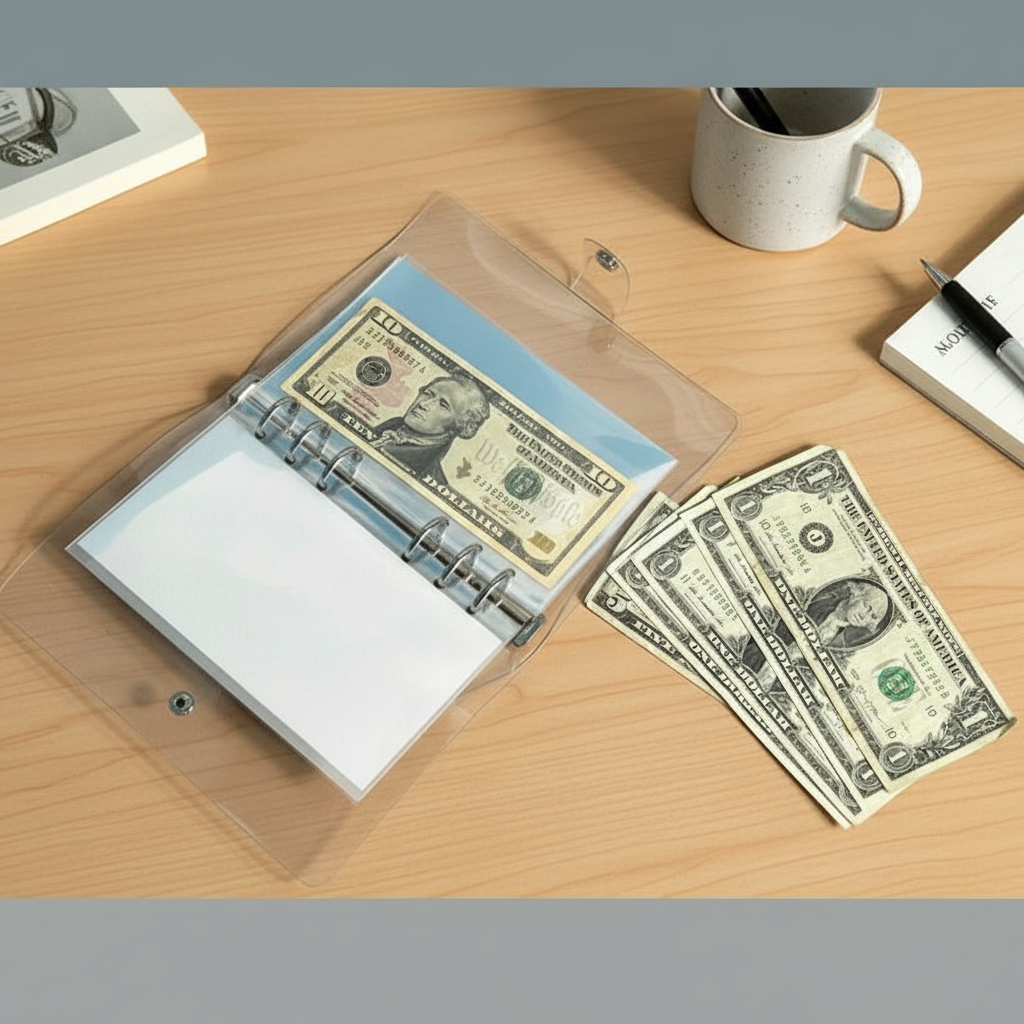 สมุดเงินฝากตั้งตรงพร้อมคลิปเหล็กหกช่อง, ซองใส่บัตรช่องเดียว, อัลบั้มรูป, อัลบั้ม PVC แบบสันห่วง, สมุ