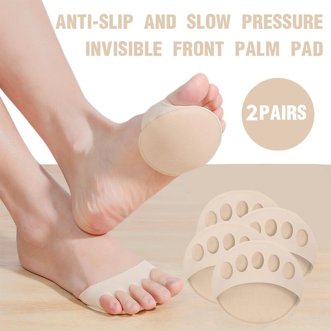 แผ่นป้องกันฝ่าเท้าบรรเทาอาการปวดเท้า แผ่นรองฝ่าเท้า แผ่นรองฝ่าเท้าด้านหน้า แผ่นรองรองเท้าสําหรับรองเท้า - รูปที่ 4