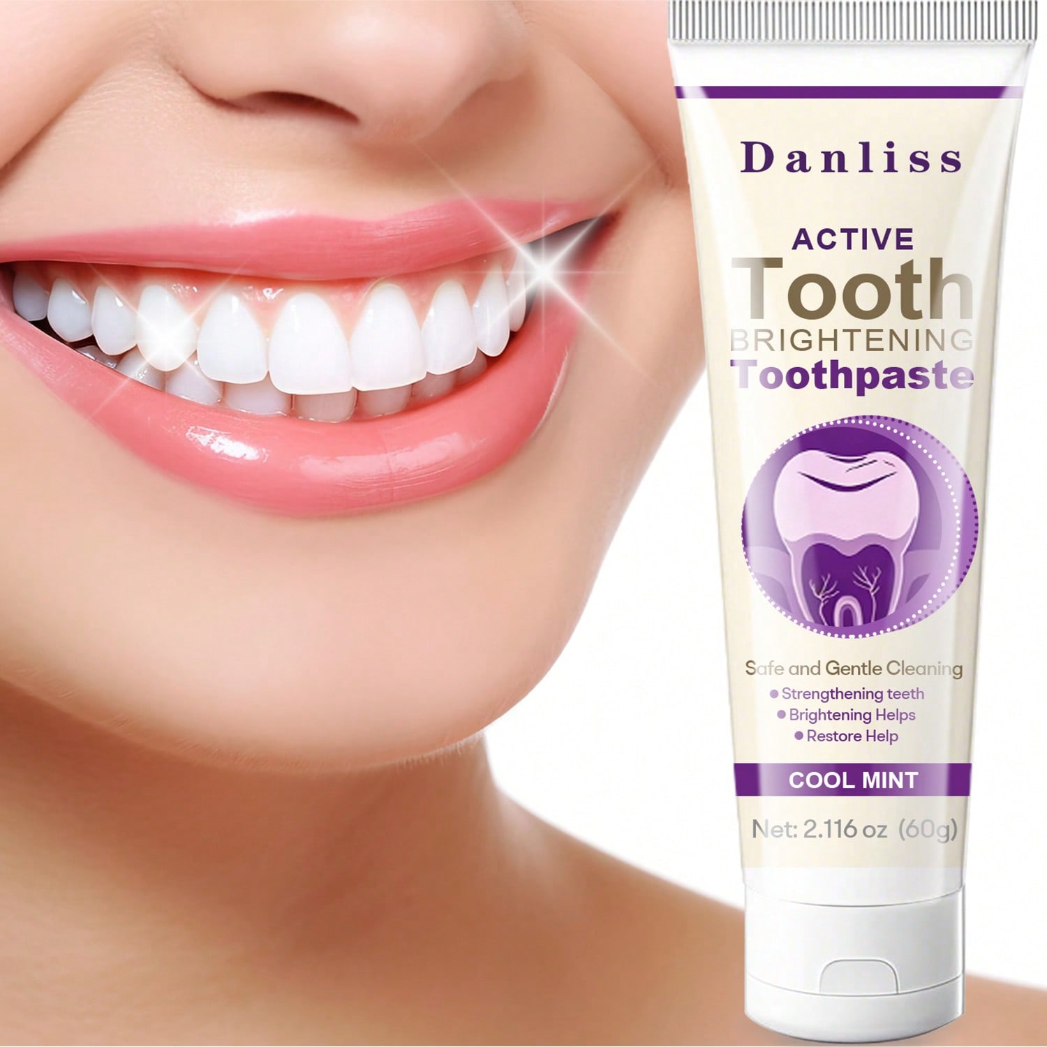 2PCS ยาสีฟัน Tooth Refresh สูตรอ่อนโยน สดชื่น ช่วยฟันขาวขึ้น บรรเทาอาการเสียวฟัน ด้วยน้ํามันมะกอก ปา