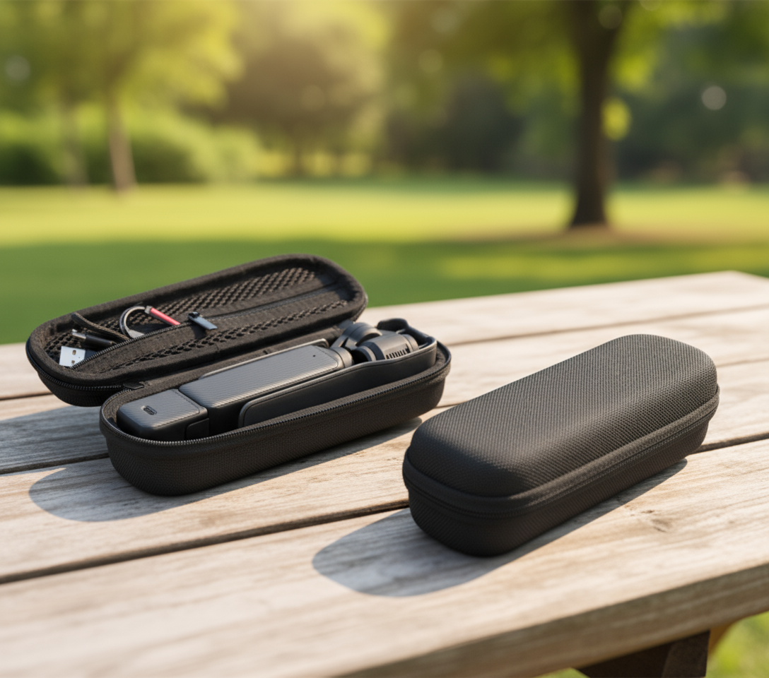 กล่องใส่สําหรับพกพา DJI Osmo Pocket 3, เปลือกป้องกัน, กระเป๋าถือไนลอนพร้อมอุปกรณ์เสริมและคาราไบเนอร์