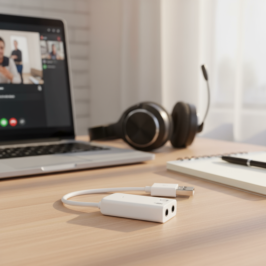 อะแดปเตอร์การ์ดเสียง USB ภายนอก พร้อมช่องเสียบหูฟังและไมโครโฟนขนาด 3.5 มม. สําหรับ Windows Mac Linux