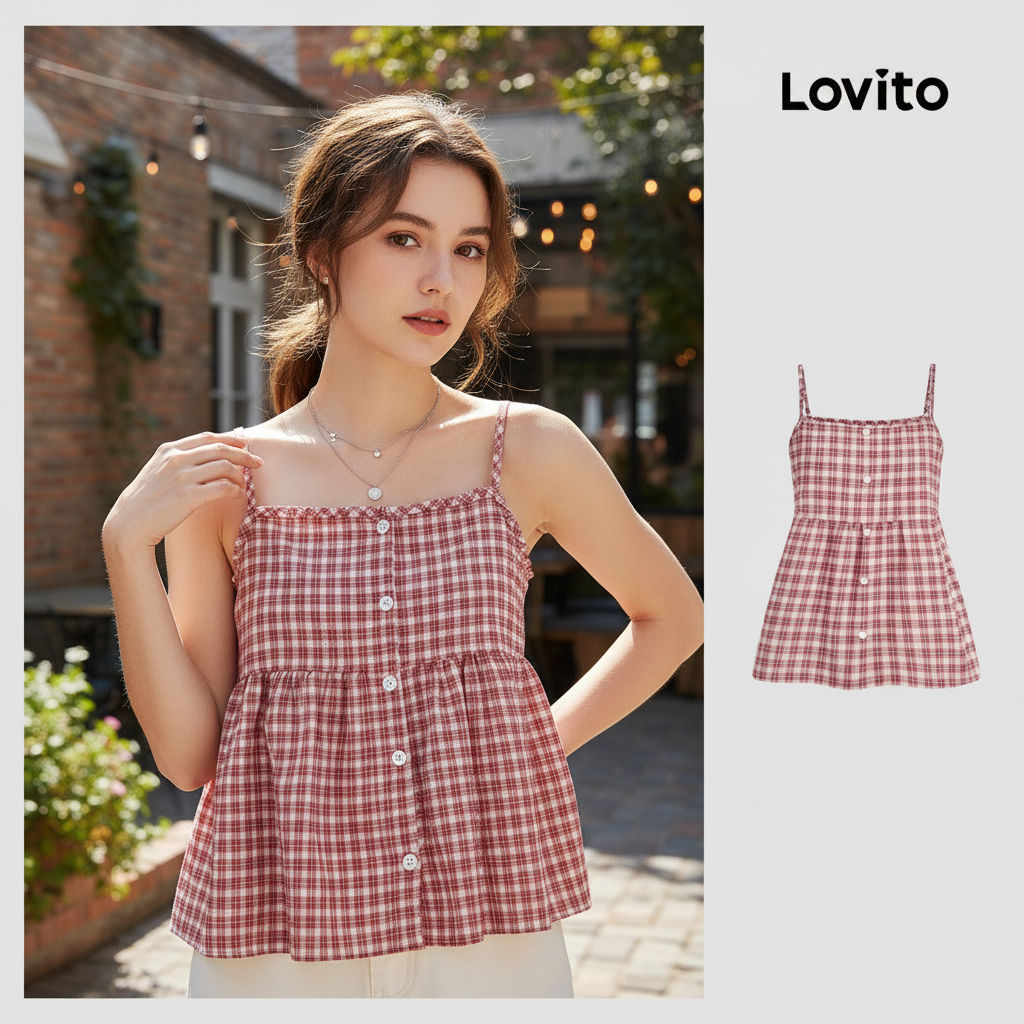 เสื้อกั๊กหัวเข็มขัด แบบคอสี่เหลี่ยม TKB154PBD325