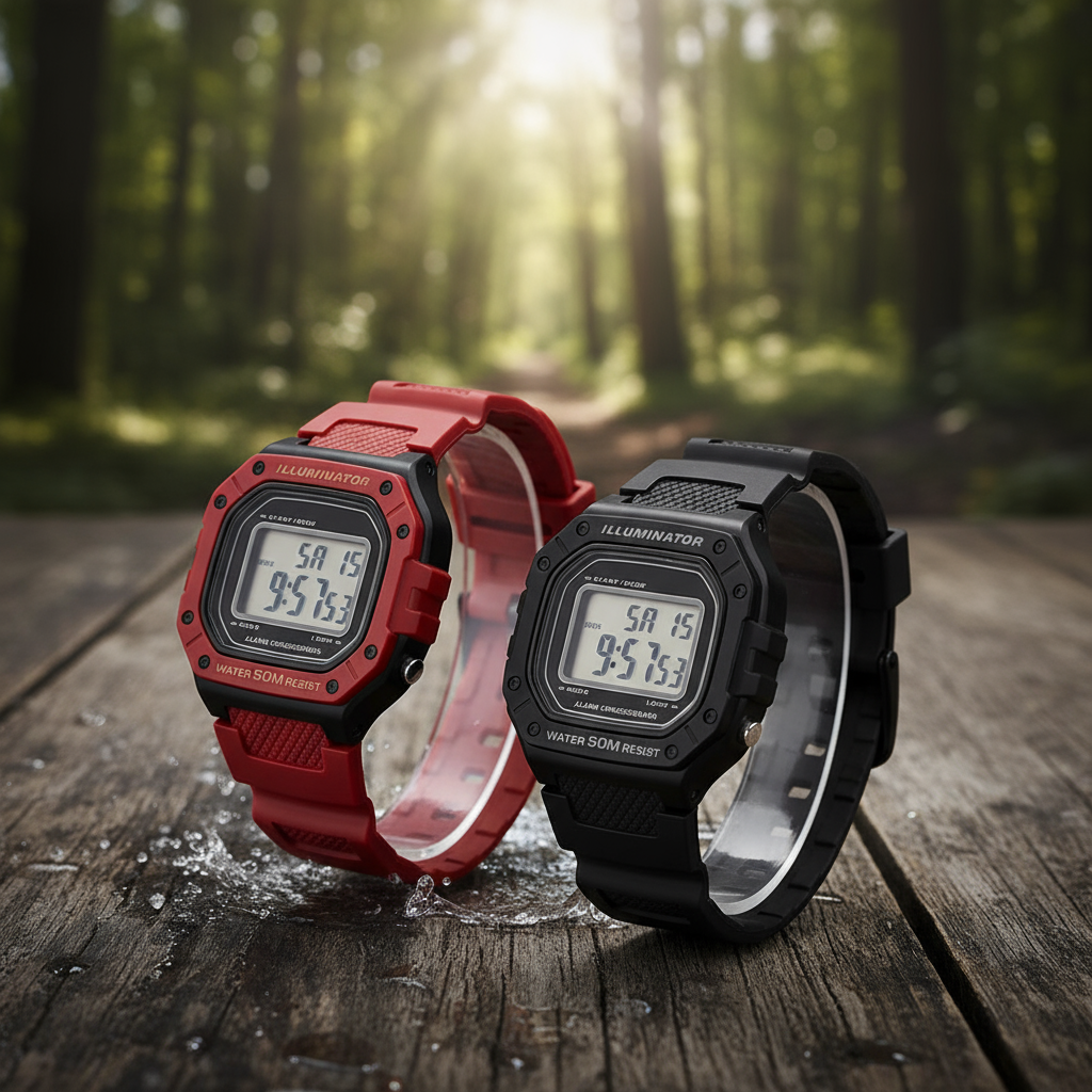 สายยางทดแทนขนาด 18 มม. สําหรับรุ่น Casio W-218H, F-108, AE1200, AE1300, AE-1500