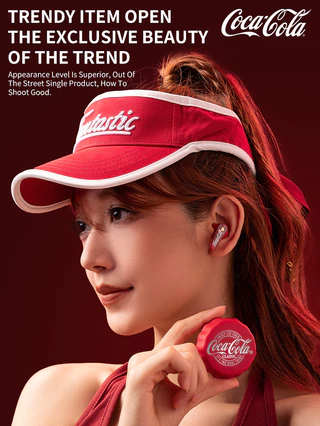 Coca-Cola หูฟัง Sprite T13 หูฟัง TWS ไร้สายบลูทูธ 5.4 ชุดหูฟังการออกแบบกึ่งอินเอียร์ ENC Noise Cancelling อายุการใช้งานแบตเตอรี่ยาวนานเสียงไฮไฟ