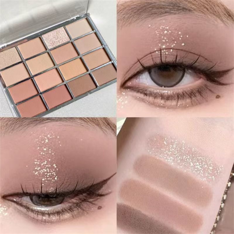 DIKALU พาเลทอายแชโดว์ 16 สี – สีนู้ดเทา-ชมพู น้ําตาลมะพร้าว โทนโลกเป็นกลางทุกวัน ﻿ - รูปที่ 2