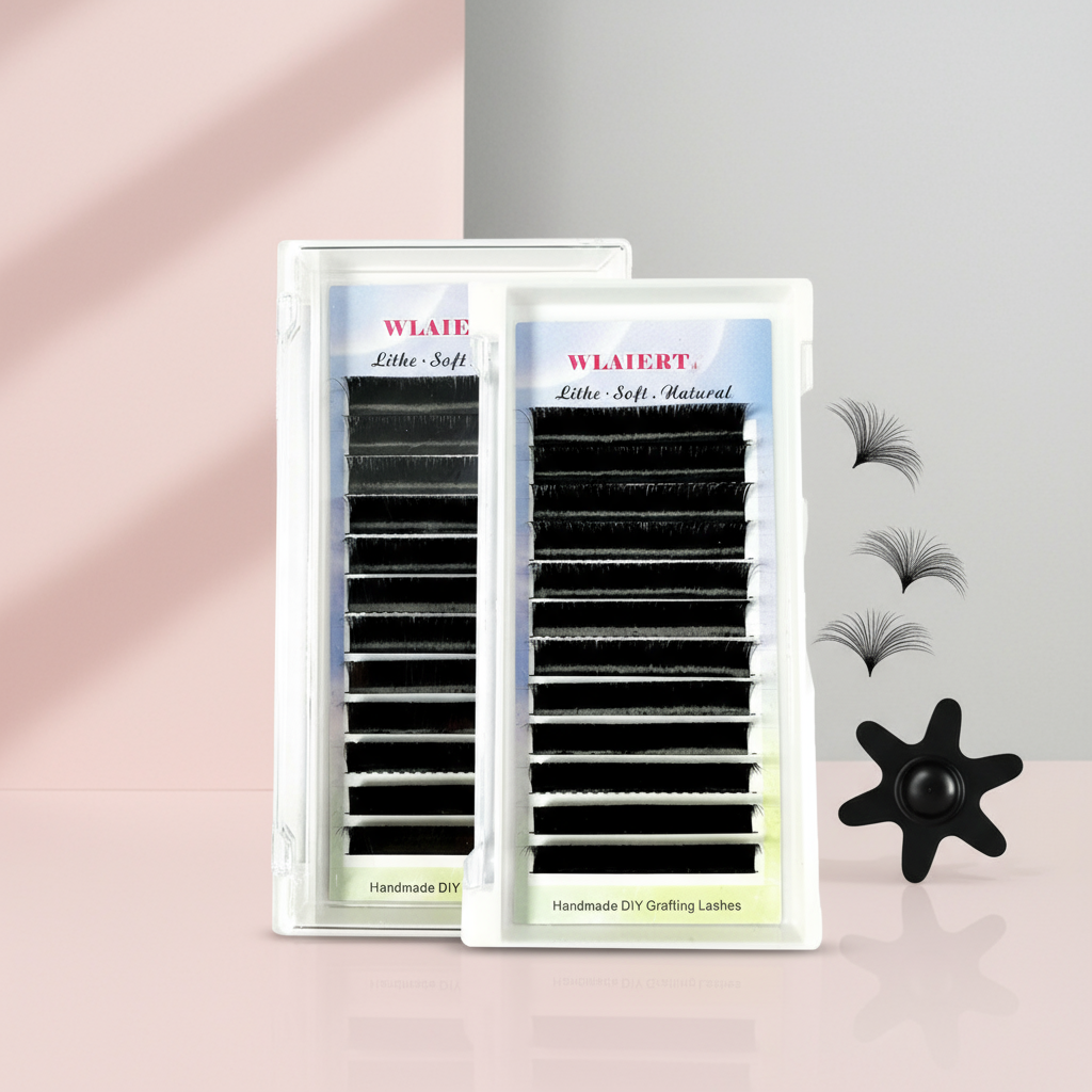 ขนตาต่อแบบสําเร็จรูป Brazilian Volume Fans ขนตา 3D-8D W-Effect ขนตา YY ผสมอัตโนมัติ