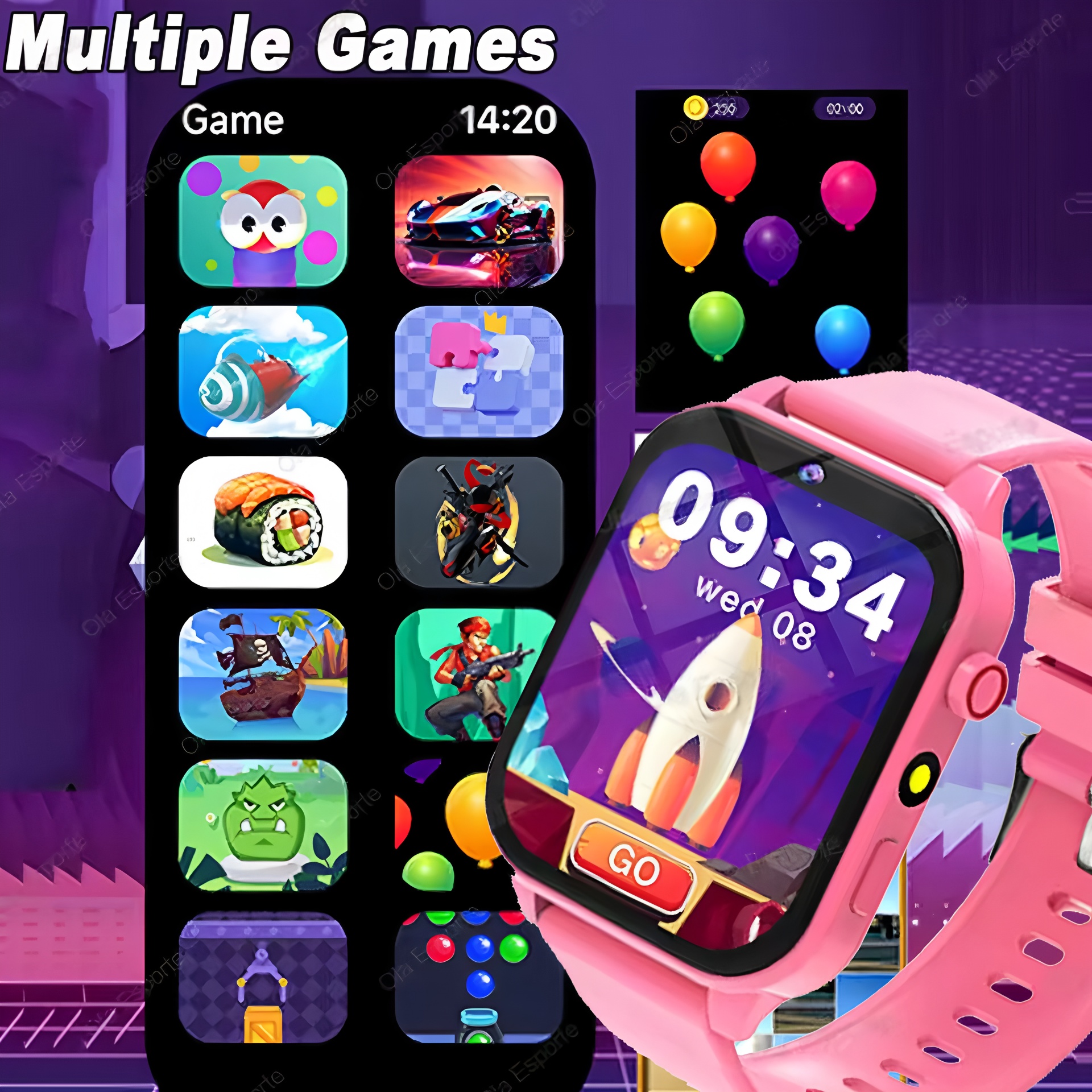 18 + เกม SmartWatch เด็กหน้าจอ HD เพลงสมาร์ทนาฬิกาเด็กผู้หญิงของขวัญเด็ก Smartwatch สําหรับ IOS Andr