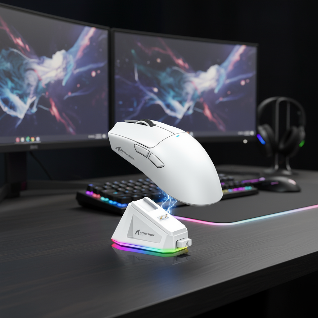 เมาส์เกมมิ่งไร้สาย Attack Shark X11 พร้อม 3 โหมด, 22000DPI, ชาร์จไฟได้, RGB, BT5.0, 2.4G สําหรับ PC