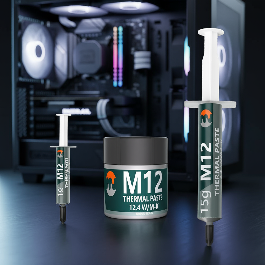 M12 ซิลิโคนระบายความร้อน 12.4W/mk สําหรับ CPU, PS5, LED, เดสก์ท็อปพีซี, 1/4/8/15/30g ใหม่ เกรซพลาสเต