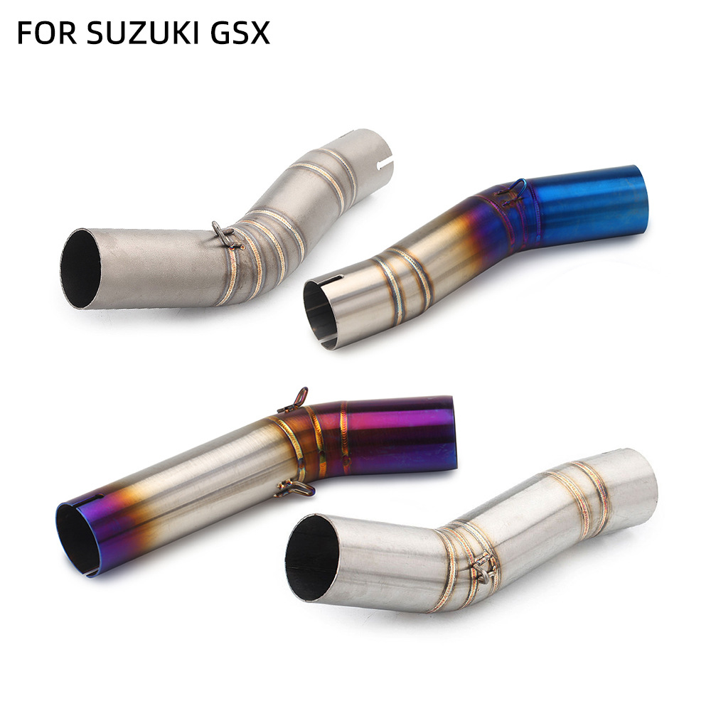 สแตนเลส Mid Link ท่อ Bend สําหรับ Suzuki Gsxr600 Gsxr750 Gsxr1000 K5-k9 รถจักรยานยนต์ไอเสียการปรับเป