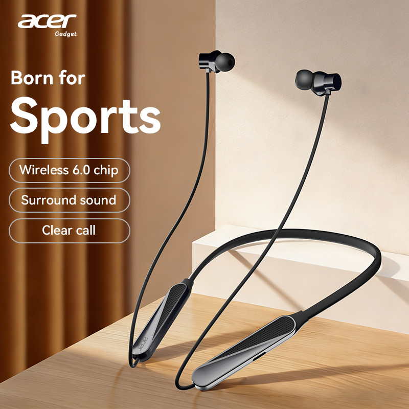 Acer OHR561 หูฟังไร้สายหูฟังแบบคล้องคอหูฟังบลูทูธ 5.4 20H เวลาเล่น Type-C ชาร์จเร็ว 10 มม.ไดร์เวอร์ 
