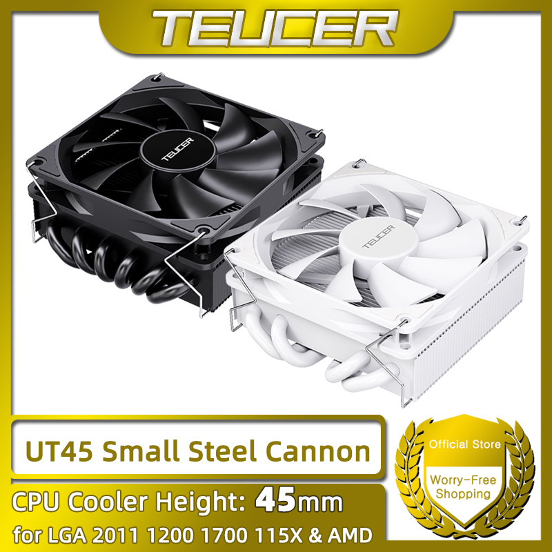 TEUCER ซีพียูคูลเลอร์ซีรีส์ UT45 ระบายความร้อนด้วยอากาศสําหรับเคส ITX หนา 45 มม. พร้อมพัดลม UT12015 