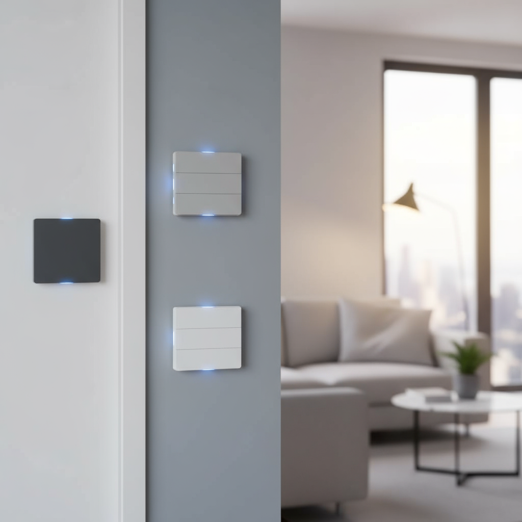 สวิตช์อัจฉริยะ GIRIER WiFi ต้องการสาย Neutral, ปุ่มกด, 1-4 ปุ่ม, รองรับ Alexa, Hey Google, ไม่ต้องใช