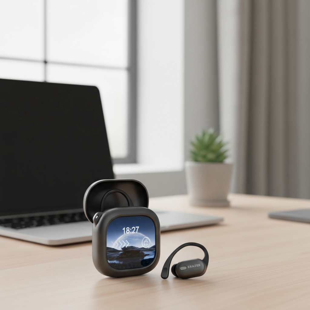 ERAZER XF38 หูฟังเอียร์บัดแปลภาษา AI หน้าจอสัมผัส รองรับ 135 ภาษา แบบเปิดหู กันน้ํา มีไมค์ หูฟังบลูท