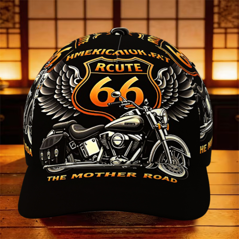 เส้นทาง 66หมวกเบสบอลปีกพับระบายอากาศน้ําหนักเบาของขวัญสําหรับพ่อ