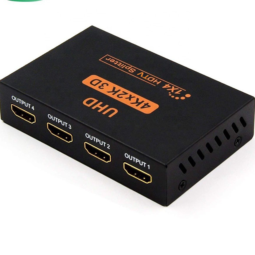 1 In 4 Out HDMI Splitter Amplifier HDCP 1080P 4K Dual Display สําหรับ HDTV DVD PS3 Xbox