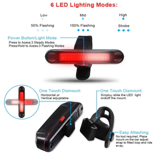 ไฟจักรยานด้านหน้า T6 LED ชาร์จไฟฉายจักรยานจอแสดงผลไฟหน้าขี่จักรยานไฟท้ายสําหรับขี่ขี่ความปลอดภัย