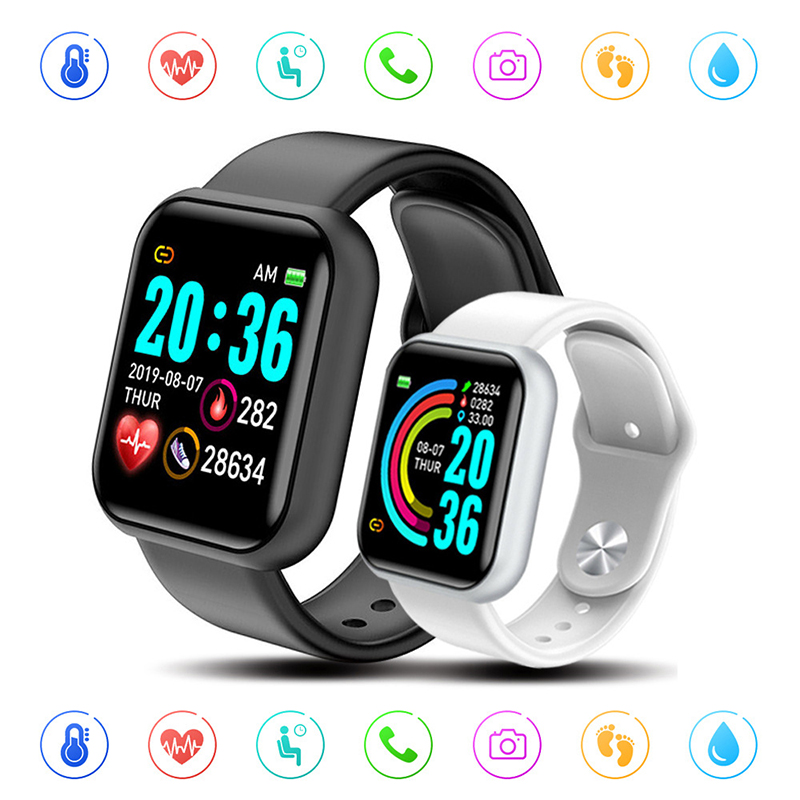 Saimili Y68 สมาร์ทนาฬิกาผู้ชายผู้หญิงนาฬิกาข้อมือ D20 Smartwatch นาฬิกาอิเล็กทรอนิกส์ฟิตเนส Monitor 