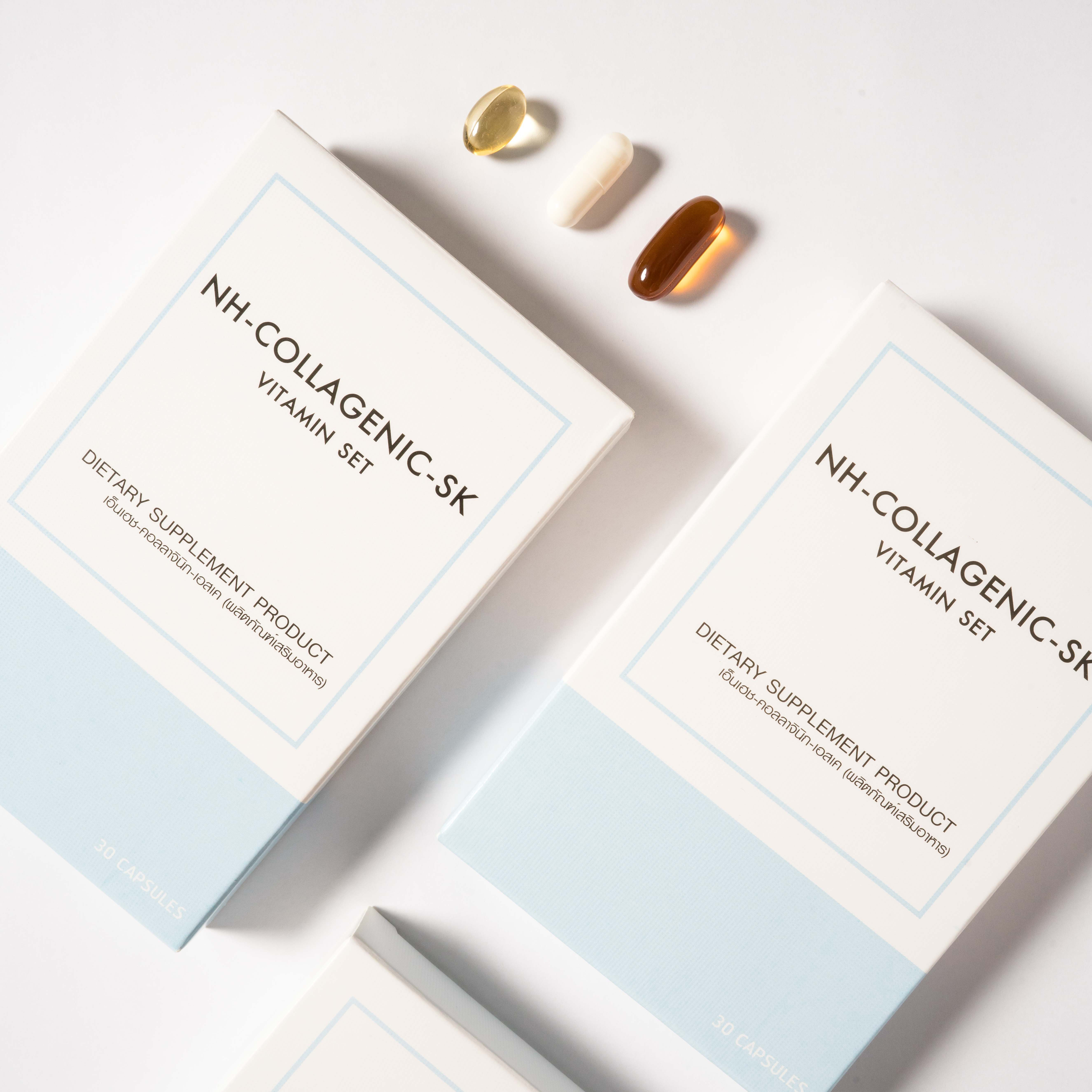 NH-COLLAGEN-SK VITAMIN SET ผลิตภัณฑ์เสริมอาหาร วิตามินผิวขาว บูสผิวด่วน มีให้เลือก 2 แบบ รูปที่ 4