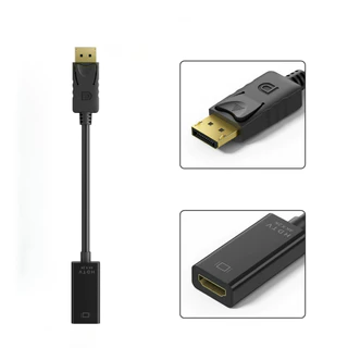 สายเคเบิล DP เป็น HDMI 4K อะแดปเตอร์ DisplayPort เป็น HD ชายหญิงสําหรับแล็ปท็อปพีซีวิดีโอ