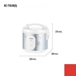TOSHIBA หม้อหุงข้าวอุ่นทิพย์ ขนาด 1 ลิตร รุ่น RC-T10JR(S) กำลังไฟ 650 วัตต์