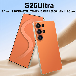 S26 Ultra Android Smart Mobile Phone 7.3-inch Big Screen 16GB+1TB Large Storage Gaming phone And Quality Camera Original Phone Brand New Cellphone 