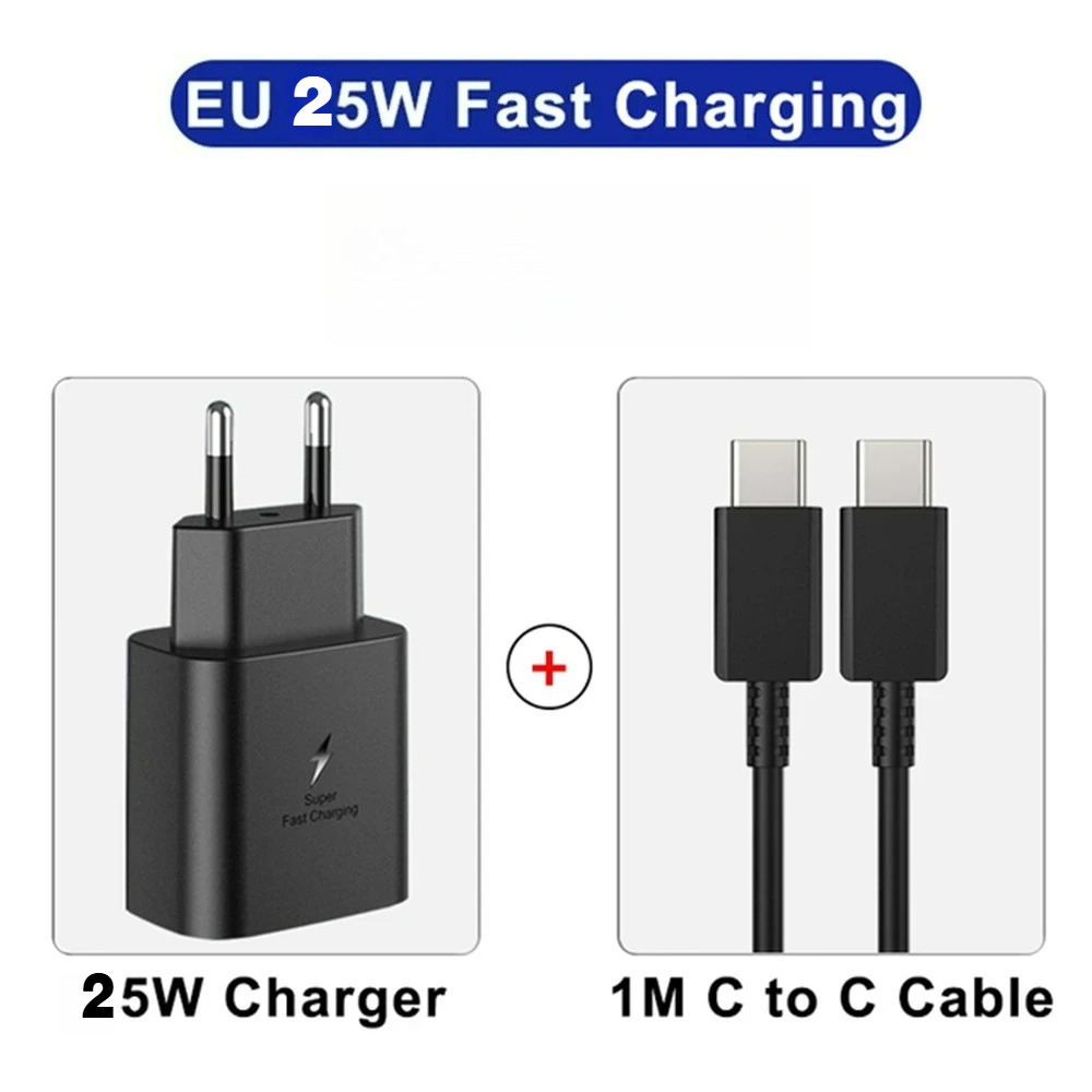 ที่ชาร์จเร็วพิเศษ 25W PD สําหรับ Samsung Galaxy S25 Plus S24 S23 Ultra สายชาร์จ USB-C