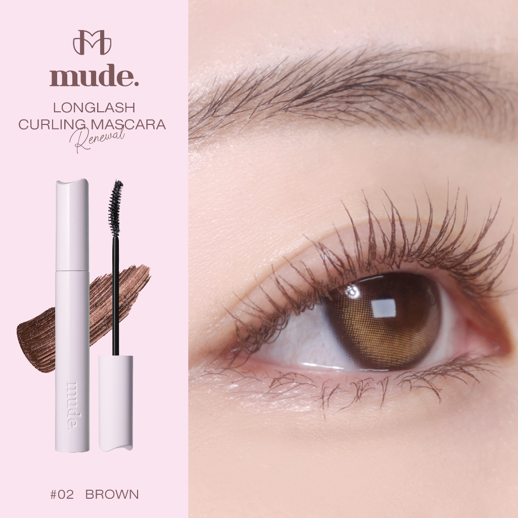 MUDE Inspire Curling Mascara สูตรกันน้ำ 8 มล. ขนตางอนยาว ติดทน ล้างออกง่าย