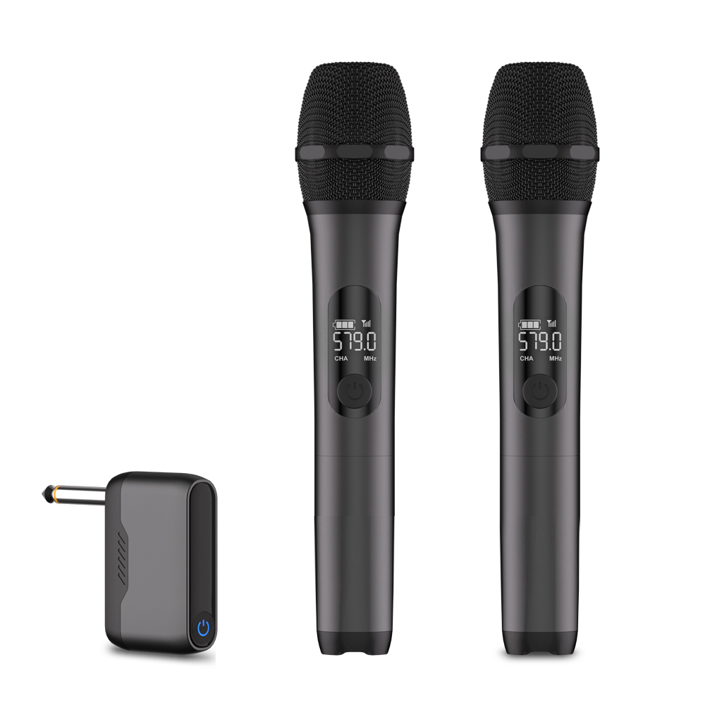 Bomge M23 UHF ระบบไมโครโฟนไร้สายแบบมือถือ 2 ช่อง ระบบส่งสัญญาณไร้สาย Pro