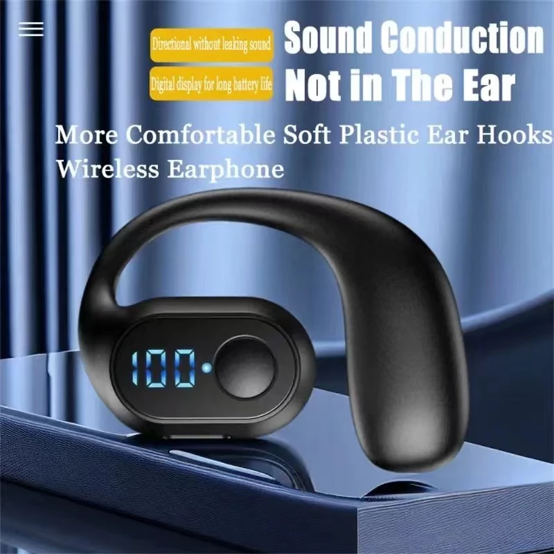 หูฟัง D6 2pcs HD Calls Ear-Plugs หูฟังไร้สายบลูทูธกันน้ําธุรกิจชุดหูฟังพร้อมไมโครโฟนหูฟังสแตนด์บายยาวสเตอริโอสําหรับสมาร์ทโฟน thumbnail 4
