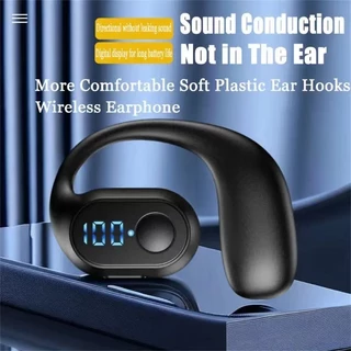 หูฟัง D6 2pcs HD Calls Ear-Plugs หูฟังไร้สายบลูทูธกันน้ําธุรกิจชุดหูฟังพร้อมไมโครโฟนหูฟังสแตนด์บายยาวสเตอริโอสําหรับสมาร์ทโฟน