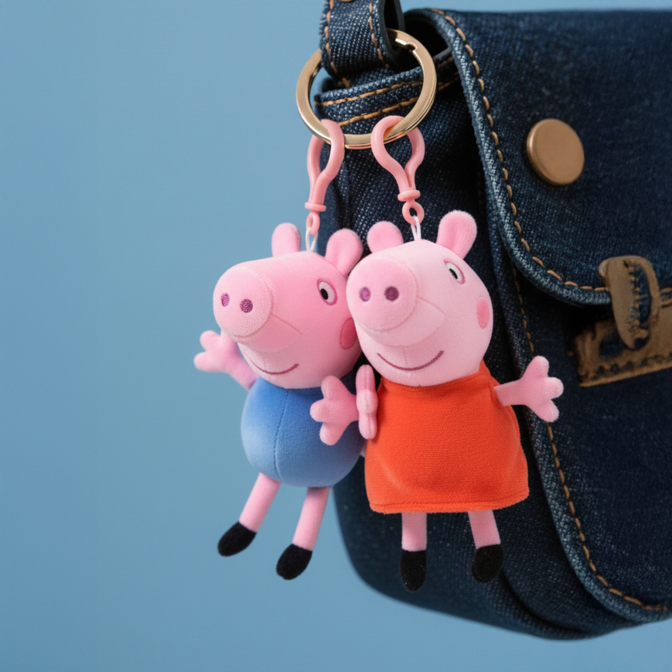 อย่างเป็นทางการ เป๊ปป้า หมู ตุ๊กตาพวงกุญแจ 13-19เซนติเมตรถุงนุ่มเสน่ห์กับจอร์จและเพื่อน น่ารัก ของขวัญสําหรับเด็กนักสะสม