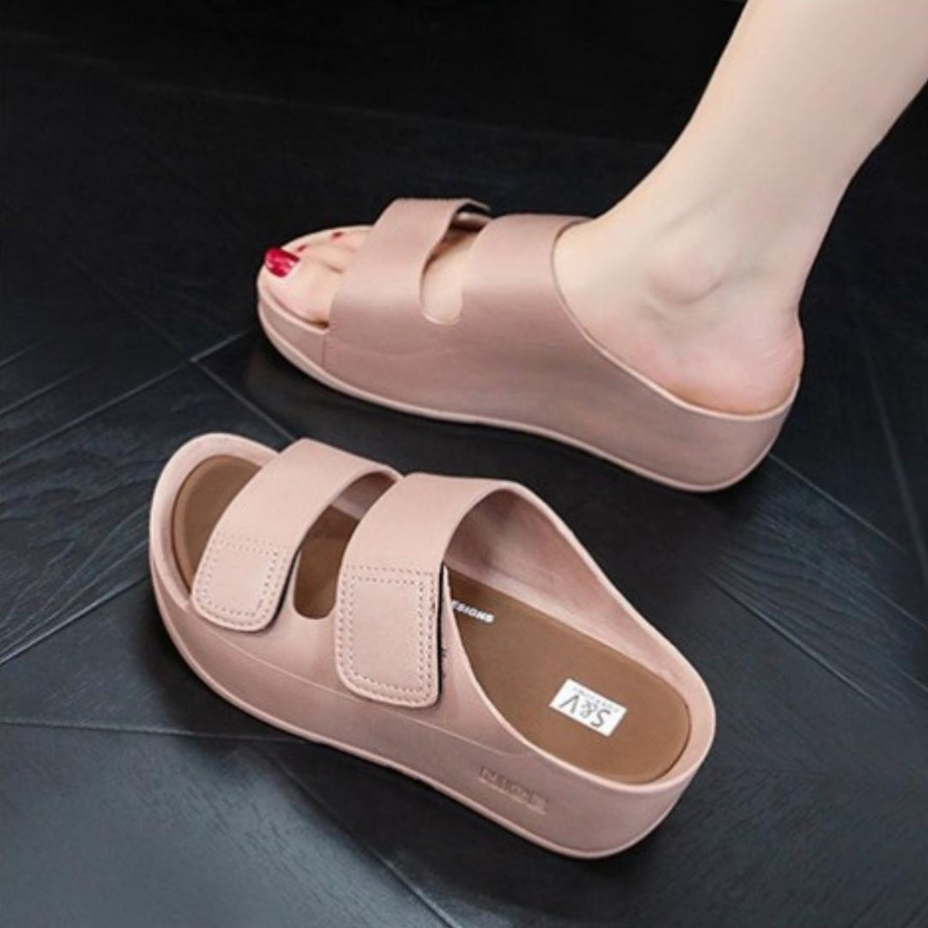 รองเท้าแตะผู้หญิง EVA กันลื่น น้ำหนักเบา ซับแรงกระแทก สวมใส่สบาย สำหรับใส่เดินเล่น รุ่น SHO-078